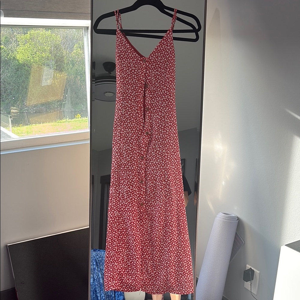 Floral Red Maxi Dress